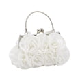 thumbnail image 2 of Bolso de flor de rosa, bolso floral de muñeca, bolso nupcial para baile de graduación y fiestas formales, 2 of 8