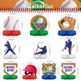 thumbnail image 2 of Party Supplies, centro de mesa de béisbol en forma de panal de abeja, 2 of 7