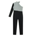 thumbnail image 5 of YUUMIN Girls Kids Color Block Leotard Gymnastic Dance Jumpsuit One Piece Footless Full Body Bodysuit Gray 6, 5 of 6