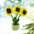 thumbnail image 3 of Sunflower Ornament - Sunflowers Christmas Tree Ornament Holiday Decoration, Handmade Wool Ornament, 3 of 4