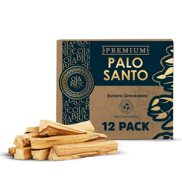 Palos para difuminar Palo Santo OLA BLUE Premium (paquete de 12)