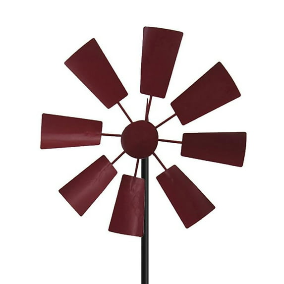 Idyllic wrought iron multicolor garden plug-in rotating windmill gardening courtyard villa decoration outdoor windmill plug-in