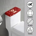 thumbnail image 3 of ZIATUBLE Christmas Deers Toilet Cover Toilet Tank Snowflakes Toilet Tank Lid Dust Cover Pack of 2 Toilet Tank Lid Covers for Bathroom Stretchy Toilet Tank Protector Cover Toilet Top Covers, 3 of 5