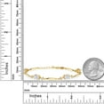 thumbnail image 2 of Gem Stone King 18K Yellow Gold Plated Silver White Moissanite Tennis Bracelet for Women | 3.90 Cttw | Gemstone | Oval 7X5MM | 6 inch + 1 inch Extender, 2 of 4