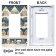 thumbnail image 3 of Yayeee Rocker Switch Wall Plate 1-Gang 4.6"x2.9" Home Decorative Outlet Cover, Winter Village, 3 of 6