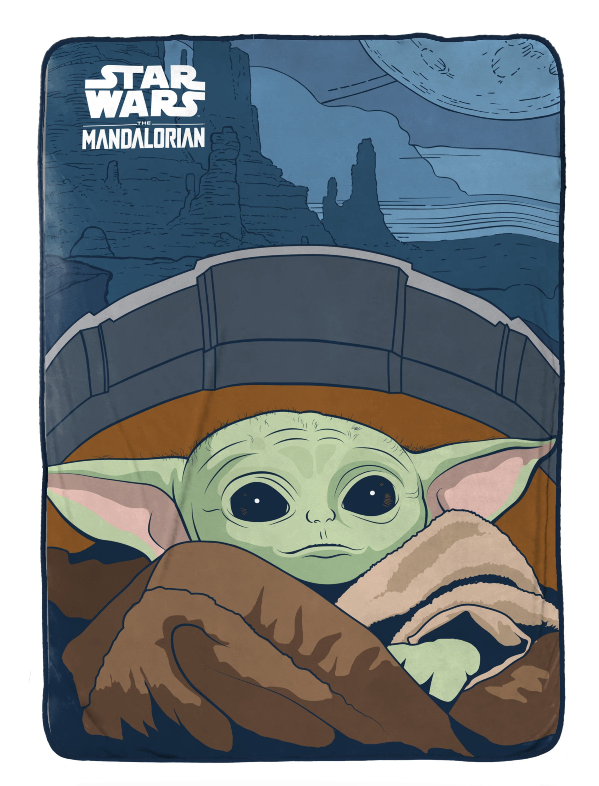 Star Wars Baby Yoda Mandalorian Child Throw Kids Snuggie Blanket Sleeves NWT !!! 