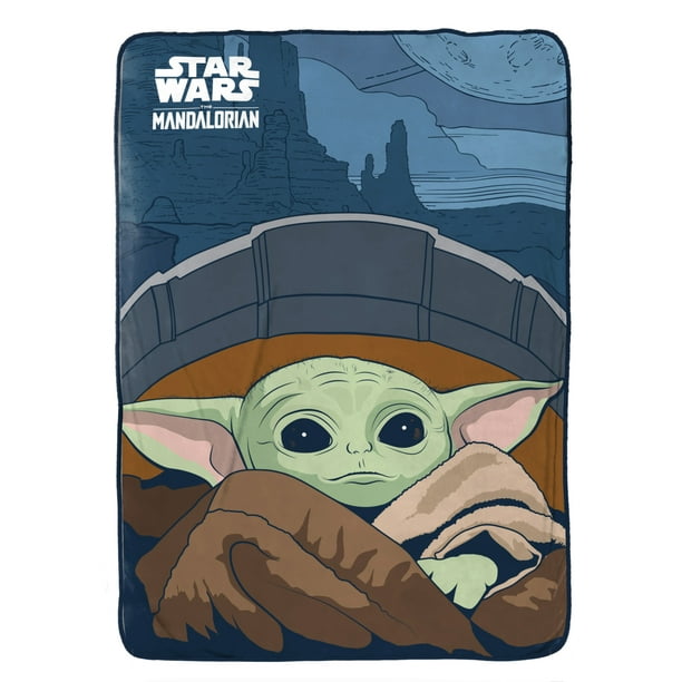 Star Wars The Mandalorian ‘The Child’ Baby Yoda 62"x 90" Plush Blanket