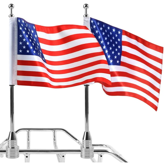 Jade Onlines Moto Drapeau Pole Mount & 6x9 Drapeau Américain USA pour Honda Goldwing CB VTX CBR Yamaha Harley Davidson