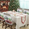 thumbnail image 4 of Christmas Trucks Chair Covers Set of 1 Xmas Car with Gifts Plaid Retro Tree Forest Chair Back Covers Stretch Removable Washable Slipcovers Protector for Dining Room Kitchen Party Decor, 4 of 5