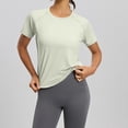 thumbnail image 2 of Fsgntruao Haut de Sport à Manches Courtes pour Femmes, Col Rond, Yoga, Respirant, Coupe Ample, 2 of 9