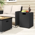 thumbnail image 4 of Costway Table de Couvercle pour Réservoir de Propane, Boîte de Rangement Carrée de 16 Pouces en Rotin PE pour Réservoir de Gaz avec Couvercle Rabattable Noir, 4 of 10