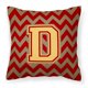 thumbnail image 1 of Almohada decorativa Caroline's Treasures Letra D Chevron granate 14 H x 14 W, 1 of 1