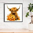 thumbnail image 3 of 5D DIY taladro redondo completo pintura de diamante becerro calabaza kit decoración 40x40cm JShteea El nuevo, 3 of 9