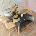 thumbnail image 3 of Gray Marble Gold Line Pattern Rectangle Tablecloth 60"x120",Waterproof Polyester Rectangle Table Cloth, Wipeable Spillproof Polyester Tablecloth for Dining, Camping, Indoor and Outdoor, 3 of 6