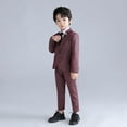 thumbnail image 3 of LOLANTA Kids Boys Plaid Suit Fashion Blazer Pants Set 2 PCs Formal Wear Outfit for Wedding, 3 of 5