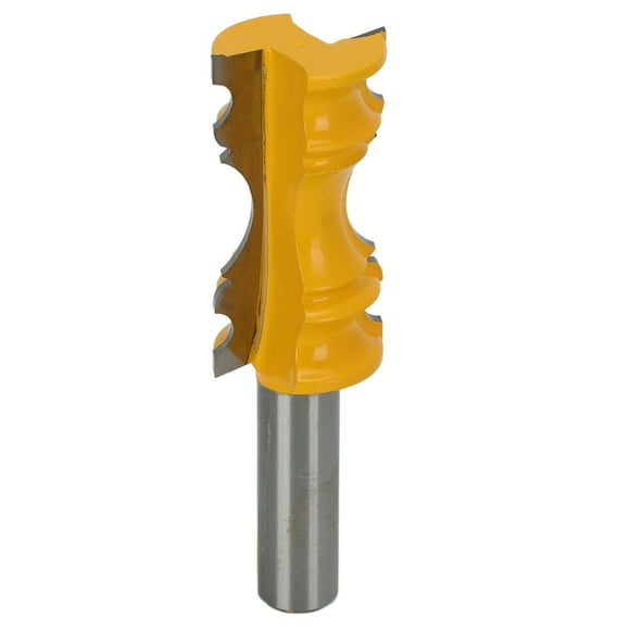 Enrutador de corona de vástago, broca de enrutador de moldura de riel de corona de vástago de 1/2 pulgada Broca de enrutador de forma de corona Rendimiento lleno de energía NikouMX herramienta