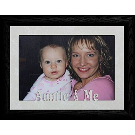 5X7 Jumbo ~ Auntie & Me Landscape ~ Laser Cream Marbled Matboard With Frame (Black)