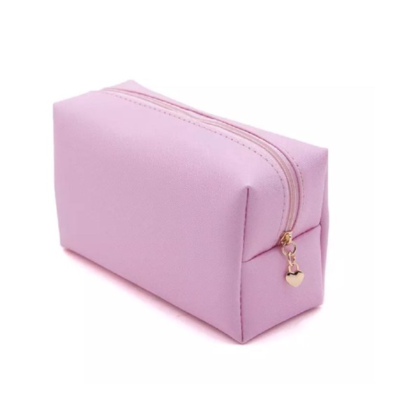 PU Leather Makeup Bag for Purse, Portable Travel Cosmetic Pouch and Toiletry Organizer for Women and Girls, Daily Beauty Essentials Storage Case TIKA