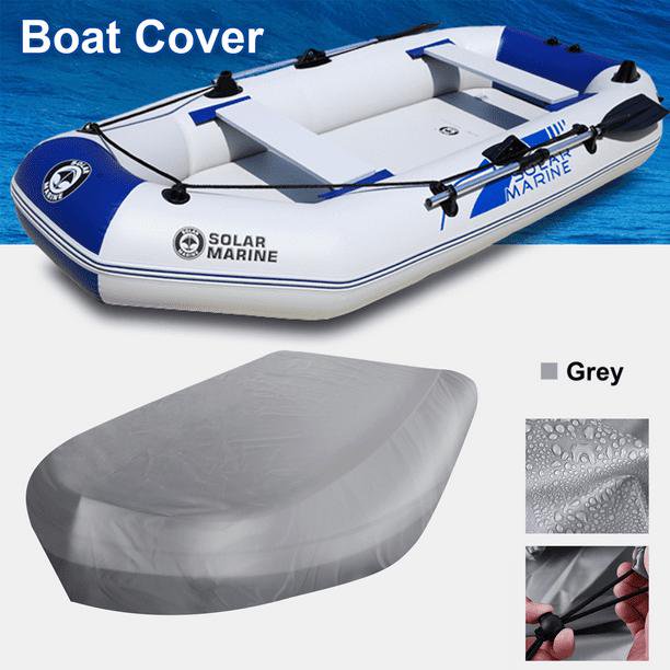 Funda inflable gris para barco, 270 x 165 x 46 cm, lona Oxford para kayak y canoa, resistente al agua, al polvo y a los rayos UV, protección duradera para almacenamiento, para protección de barcos