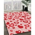 thumbnail image 3 of Ahgly Company Machine Washable Indoor Round Transitional Pink Area Rugs, 7' Round, 3 of 7