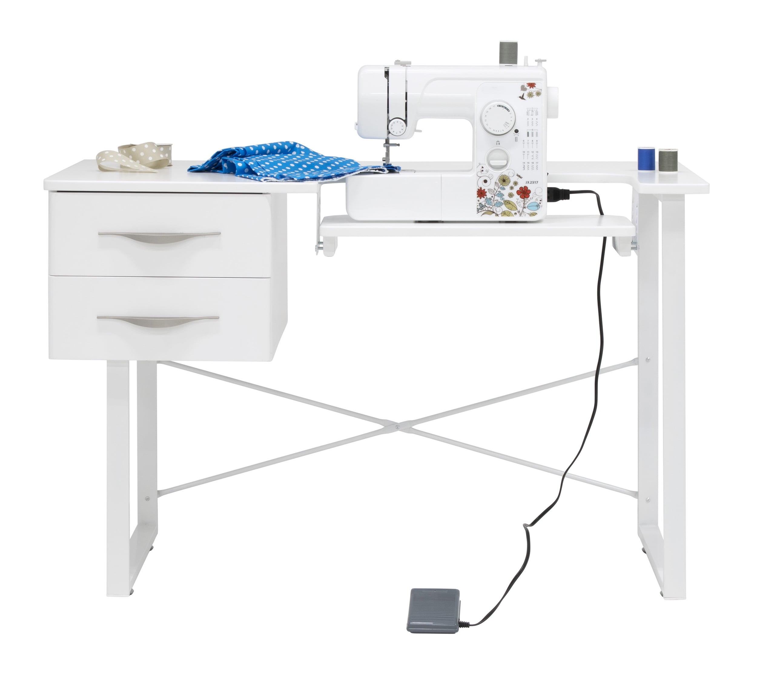 Sew Ready Pro Line Craft, Sewing and Office Desk with 2 Drawers in