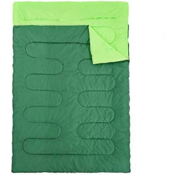 Outdoor Double Sleeping Bag Splicable Envelope Spring and Autumn Camping Hiking Portable Cotton Sleeping Bags 2.2m*1.45m