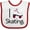 White and Red, variant on Inktastic Roller Skate Lover Girls Baby Bib