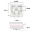 thumbnail image 3 of 20 Pcs Tapones de plástico de 12x12mm para interruptores táctiles, cubiertas de teclas blancas para interruptores táctiles de 12x12x7.3mm, 3 of 3