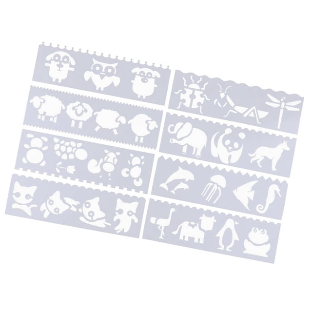 jifeng 8 Journal Drawing Template Stencils Set Scrapbooking DIY Card Animal