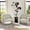 White, variant on Cream White Chenille Barrel Armchair with Lumbar Pillow for Living Room, 32.3W x 29D x 31.5H, Modern Upholstered Accent Chair