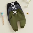 thumbnail image 5 of Okbabeha 3 Pack Baby Boy Pants Toddler Sweatpants Athletic Solid Color Elastic Waist Joggers Leggings, 5 of 7