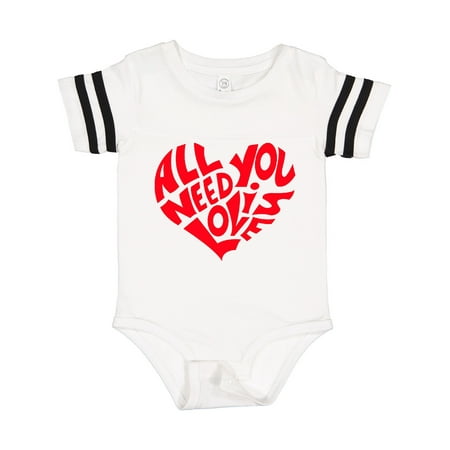 

Inktastic All You Need is Love Red Heart Shape Gift Baby Boy or Baby Girl Bodysuit