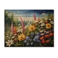 thumbnail image 3 of Designart "Nature s Colorful Bouquet of Wildflowers" Floral Print on Natural Pine Wood, 3 of 5