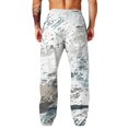 thumbnail image 7 of Hsovts Camo Pants for Men Relaxed Fit Baggy Drawstring Straight Leg Running Loose Sweatpants Athletic Pant with Pockets Gray XL, 7 of 7