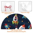 thumbnail image 4 of Yiaed Spaceships and Stars Print Christmas Tree Skirt , Tree SkirtsTree Mat for Christmas Winter Holiday Indoor Decorations-30", 4 of 7