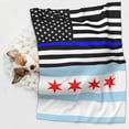 thumbnail image 5 of Dog Blanket Us Thin Blue Line Flag Of Chicago Soft Dog Blankets for Small Medium Dogs Pet Cat Puppy Blanket Mat Cover, 5 of 7