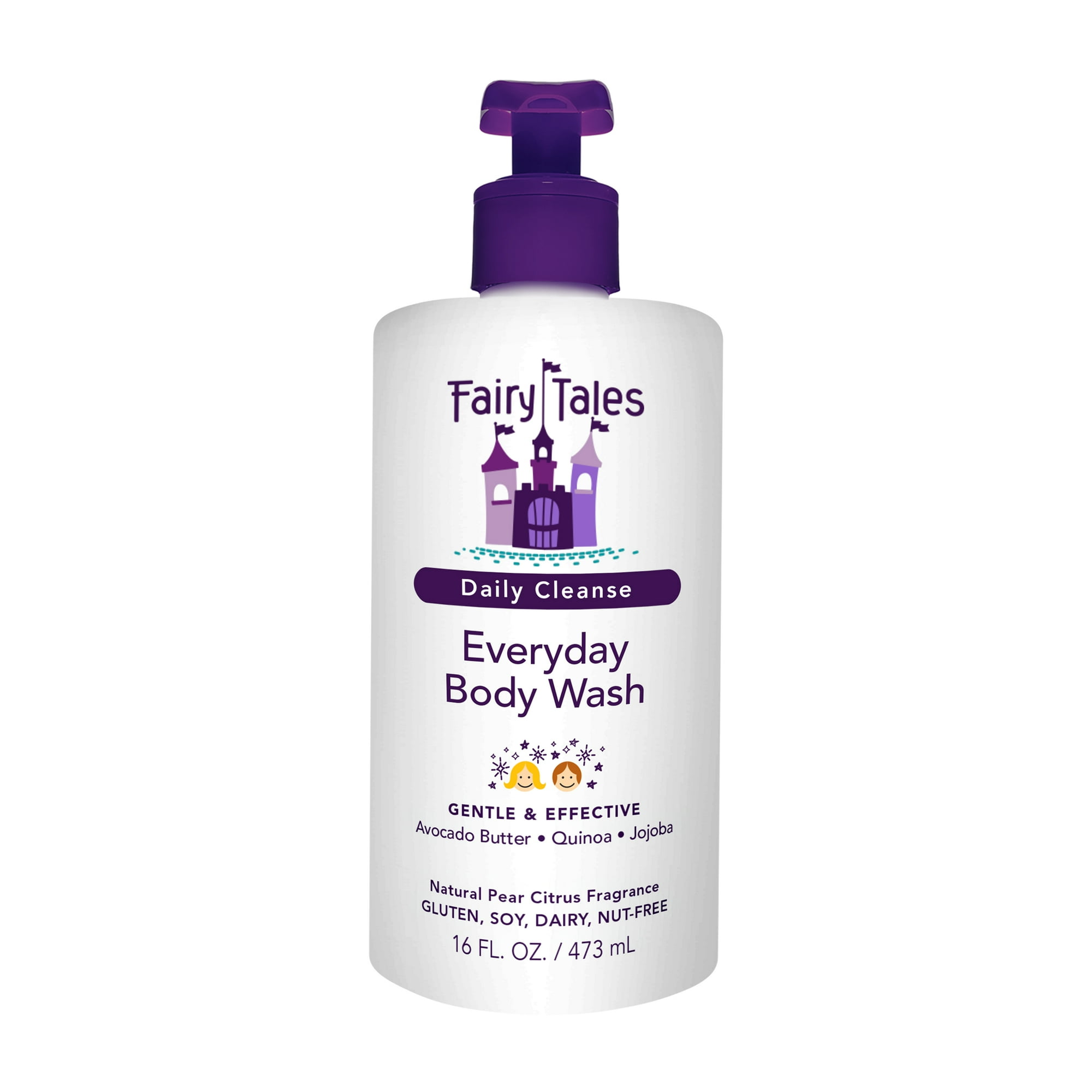 Fairy Tales Daily Cleanse Kids Body Wash Kids Soap with Gentle, Clean Natural Ingredients Sulfate Free, Silicone Free, Body Wash for Boys and Girls 16 fl oz