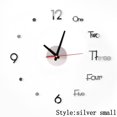 thumbnail image 1 of Reloj de pared grande negro, diseño moderno, pegatina de pared 3D, reloj silencioso, decoración del hogar, sala de estar, reloj de cuarzo Muyoka Hogar, 1 of 2