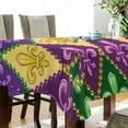 thumbnail image 3 of Coolnut Mardi Gras Vivid Tablecloth Rectangle Colorful Table Cloth Large Square Table Cover for Dining Kitchen Party 60"x108" Decor Gift, 3 of 7