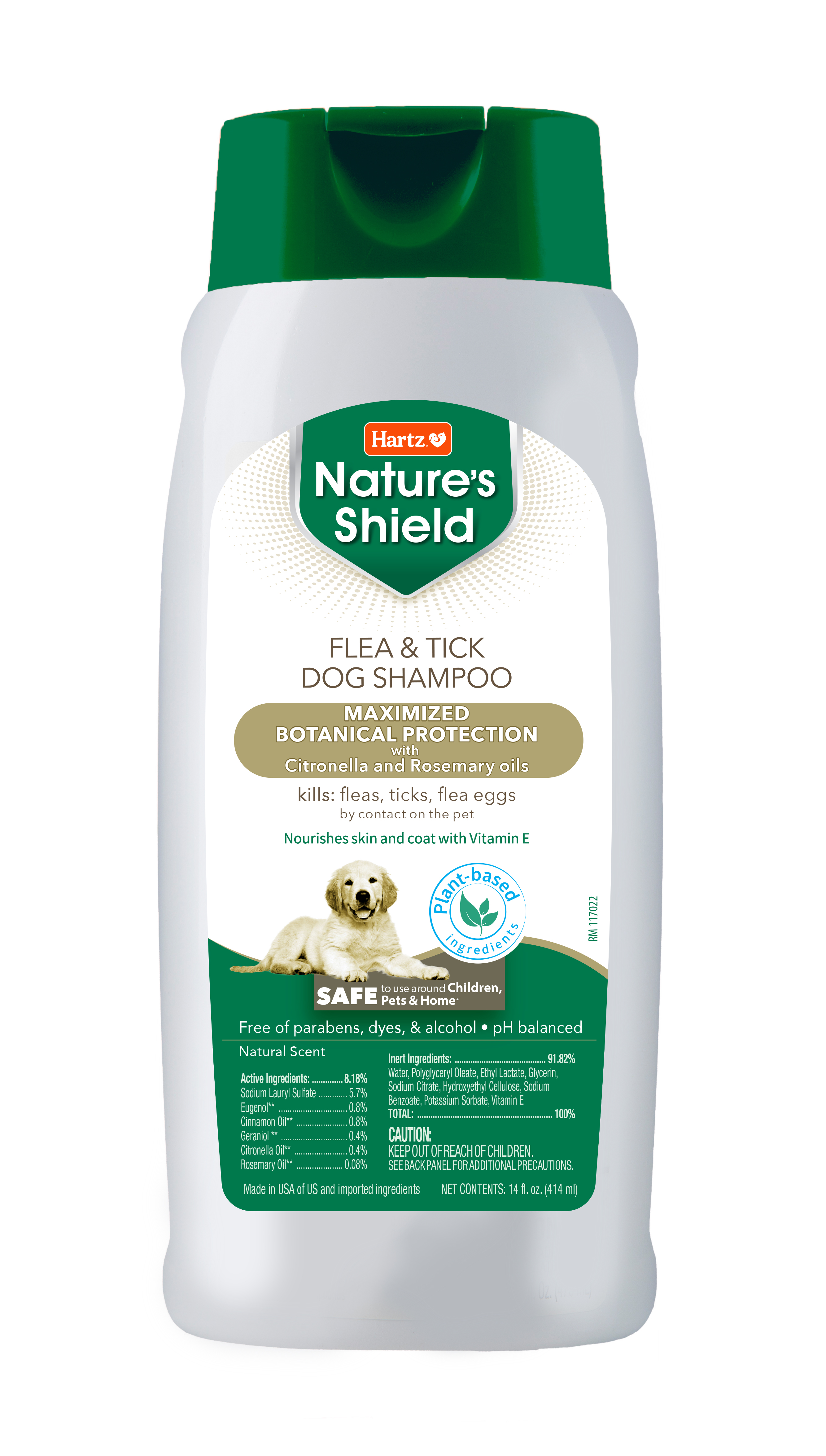 Nature's Shield Natural Flea & Tick Dog Shampoo 14oz photo 1