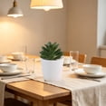 thumbnail image 5 of Eolstice Artificial Potted Plants, Fake Plastic Flowers with White Pots, Small Arrangement, Home Table Kitchen Bar Decor, Office Indoor Decoration, 5 of 6