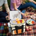 thumbnail image 5 of FORMRS Insulated Cooler Bag 24 Cans Capacity Soft Leakproof Lunch Box with Side Pockets, Black Cat Orange Ball, 5 of 7