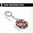 thumbnail image 3 of Naloa Chicken Print Round Keychain Keychain Key Ring, Key Tag, Key Chain Bulk for Gift Accessories (Round), 3 of 7