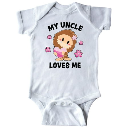 

Inktastic My Uncle Loves Me with Bigfoot Gift Baby Girl Bodysuit