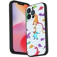 thumbnail image 1 of Compatible with iPhone 14 Pro Max Phone Case, Cute-Dinosaur-T-Rex-Dino54 Case Men Women, Flexible Silicone Shockproof Case for iPhone 14 Pro Max, 1 of 1