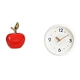 thumbnail image 1 of Escultura De Cerámica Decorativa Y Reloj De Pared Moderno, Silencioso, Con Números Grandes, Ideal Para El Hogar, La Oficina, El Estudio Y La Decoración Navideña., 1 of 8