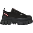 thumbnail image 2 of Palladium Revolt Lo Tx Women's Lace Up Chunky Platform Canvas Trainers In Black Size 7, 2 of 6