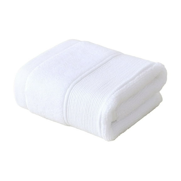 Btomtd Super Soft Cotton Washcloth 13.78x13.78 inch Small Handkerchief for Daily Use Household Highly Absorbent Face Towel, White