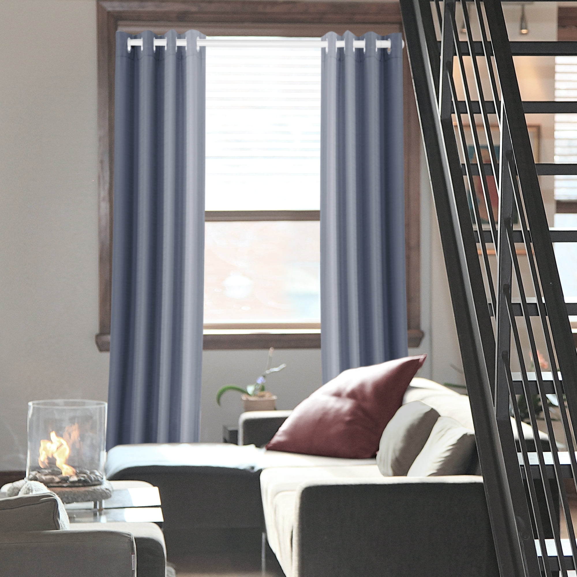 Mainstays 1" White Adjustable Tension Window Curtain Rod, 48- 84"