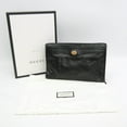 thumbnail image 4 of Pre-Owned Gucci Interlocking 575991 Women,Men Leather Clutch Bag Black (Good), 4 of 11